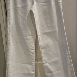 AE White Wide Leg 10 Reg Jeans